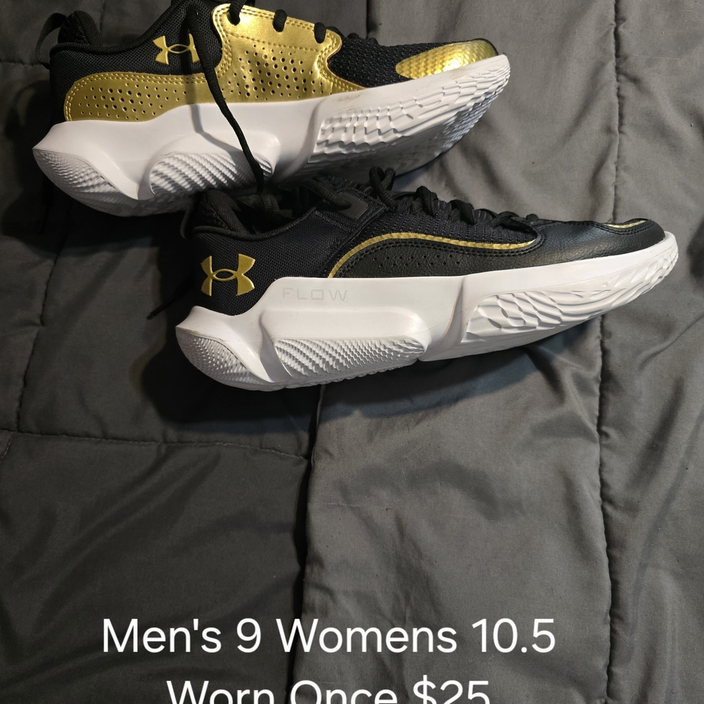 Under Armour Black and Gold Sneakers